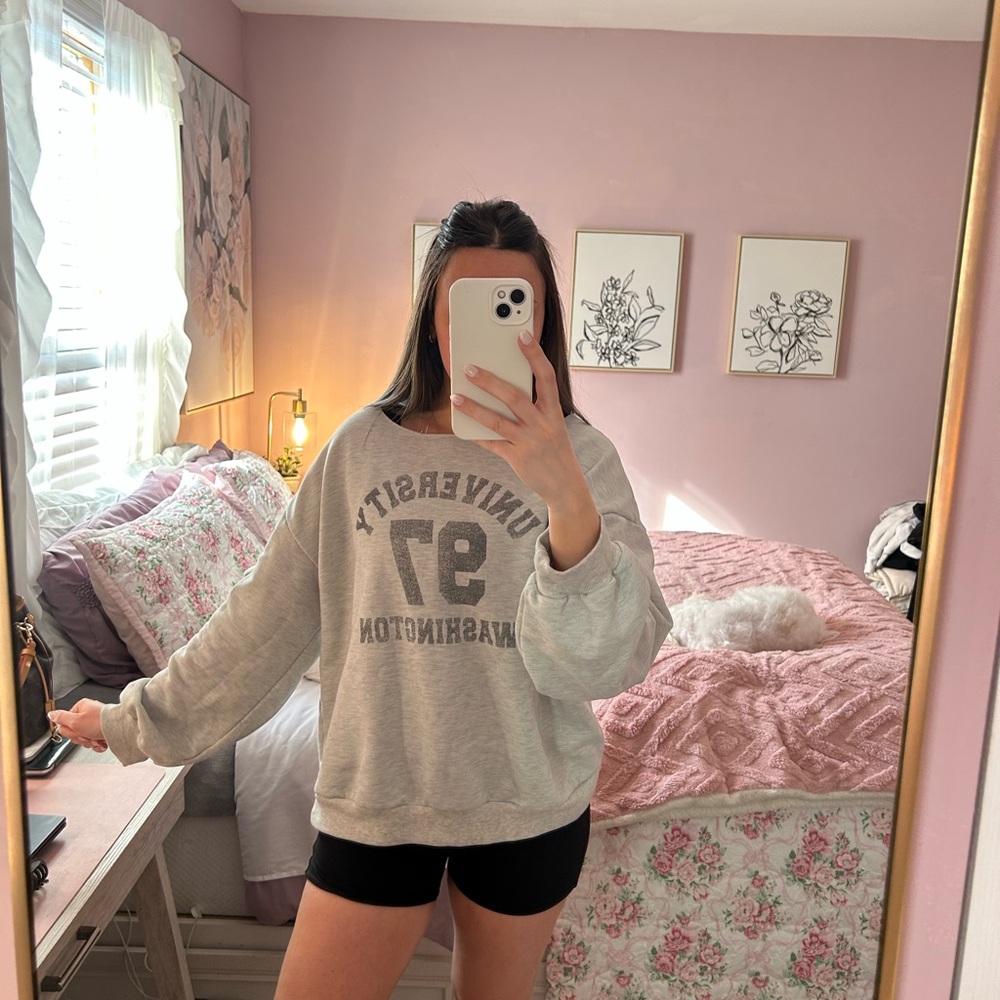 Amazon Gray University Graphic Sweatshirt